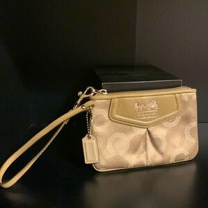 Beige Coach Poppy Clutch
